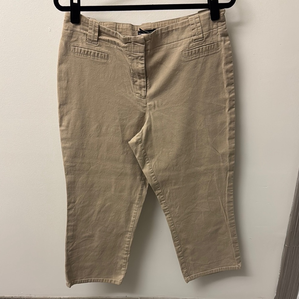 New York & Company Cropped Pants Size 14 Color Khaki